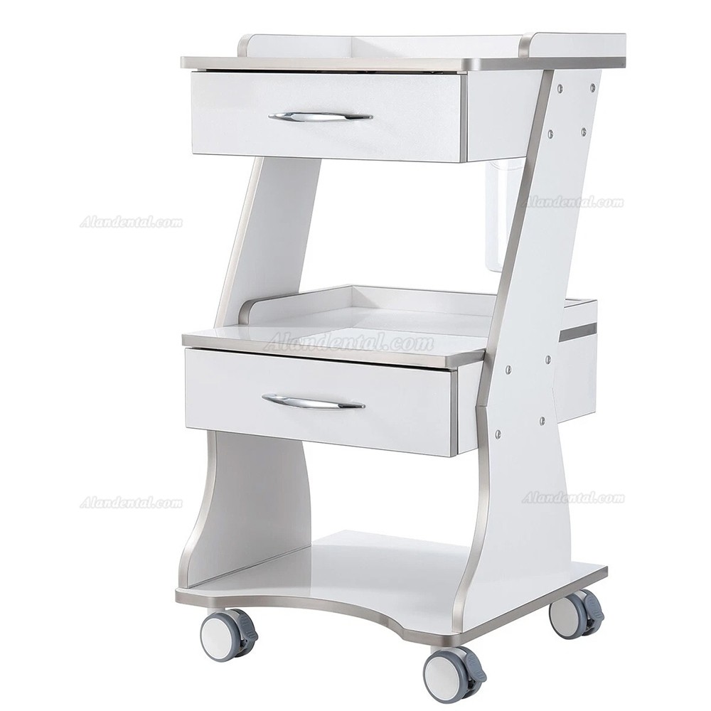 Dentech Dental Cart Mobile Instrument Trolley With Auto-water Bottle Supply & Storage Cabinet